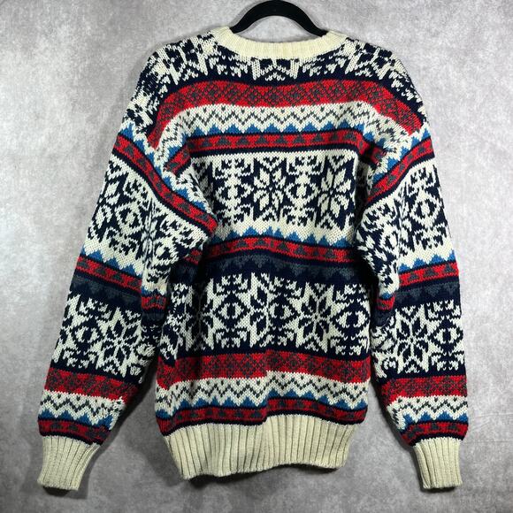 Vintage Hunt Club Sweater Men Large Fair‎ Isle Wool Blend Knit Grandpa Old Money - Picture 4 of 8